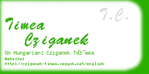 timea cziganek business card